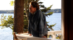 Kaiulani Lee as Rachel Carson, sea by Maine cottage