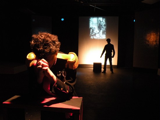 "Hamlet": Doak Rapp, Chris Rodenbaugh, set design by Joseph Cummings