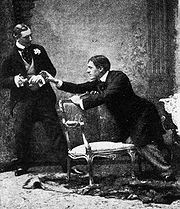 Cigarette Case scene in the original 1895 production of "Earnest".
