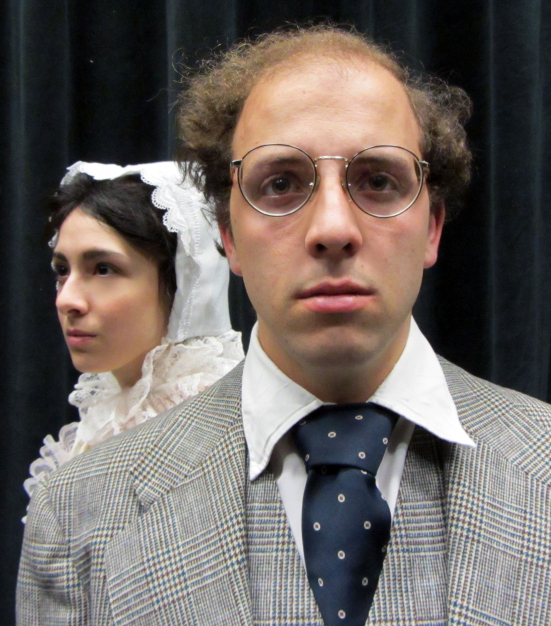 UNT production promotional photo - Jake McCready as Rowse & Annie Armenta as Emlia