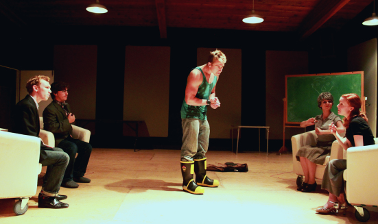 In rehearsal for The Bald Soprano: