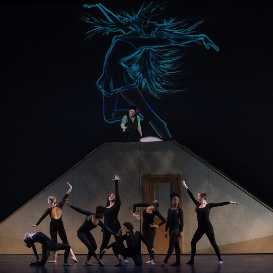 Featured lead Matthew Nguyen as Nick Piazza with the dance ensemble